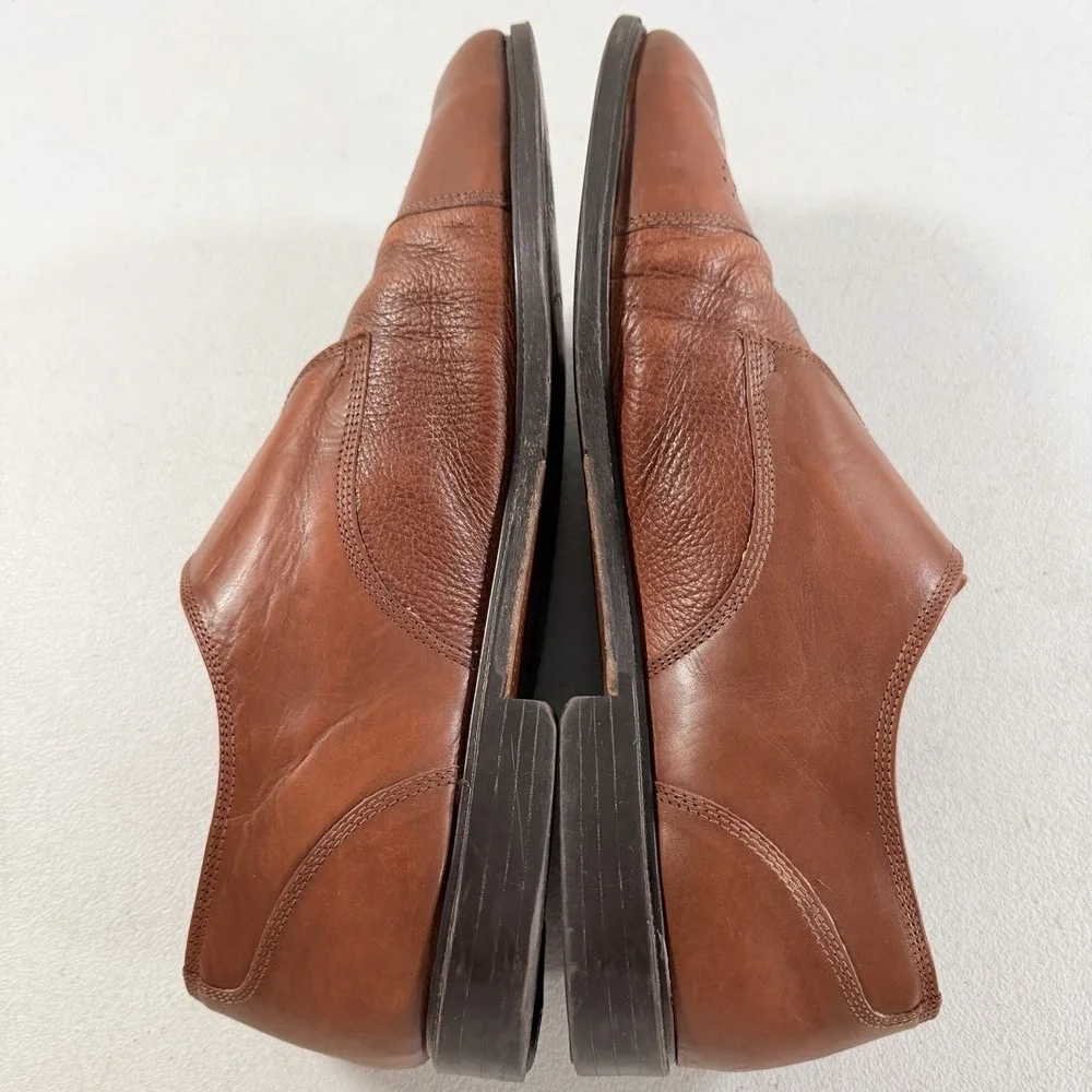 Stanley‎ Blacker Men's Brown Leather Cap Toe Monk Strap Dress Shoes Size 13 M
